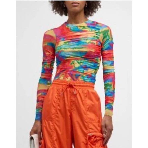 NWT SER.O.YA Janey Multicolor Top Size XS Abstract Palm SER. O. YA - Picture 1 of 11